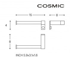 MEDIDAS PORTARROLLOS SIN TAPA DERECHO METRIC COSMIC